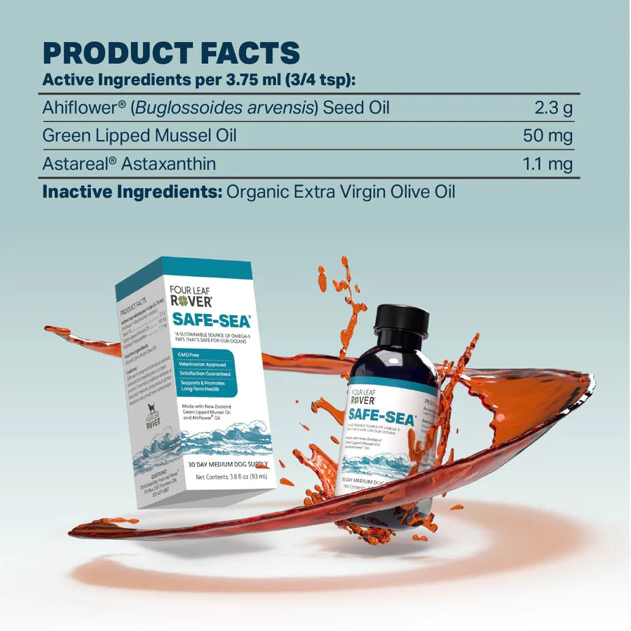 Four Leaf Safe-Sea - Green Lipped Mussel Oil For Dogs 113ml