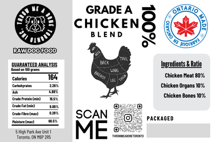 Grade A Chicken Blend 80/10/10 - 2lbs & 6lbs